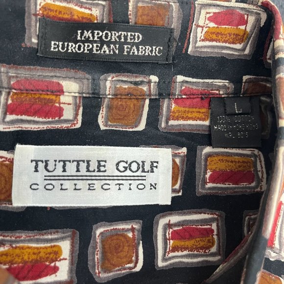 Tuttle Golf Collection 100% Cotton Button Shirt, Size L - Picture 2 of 5
